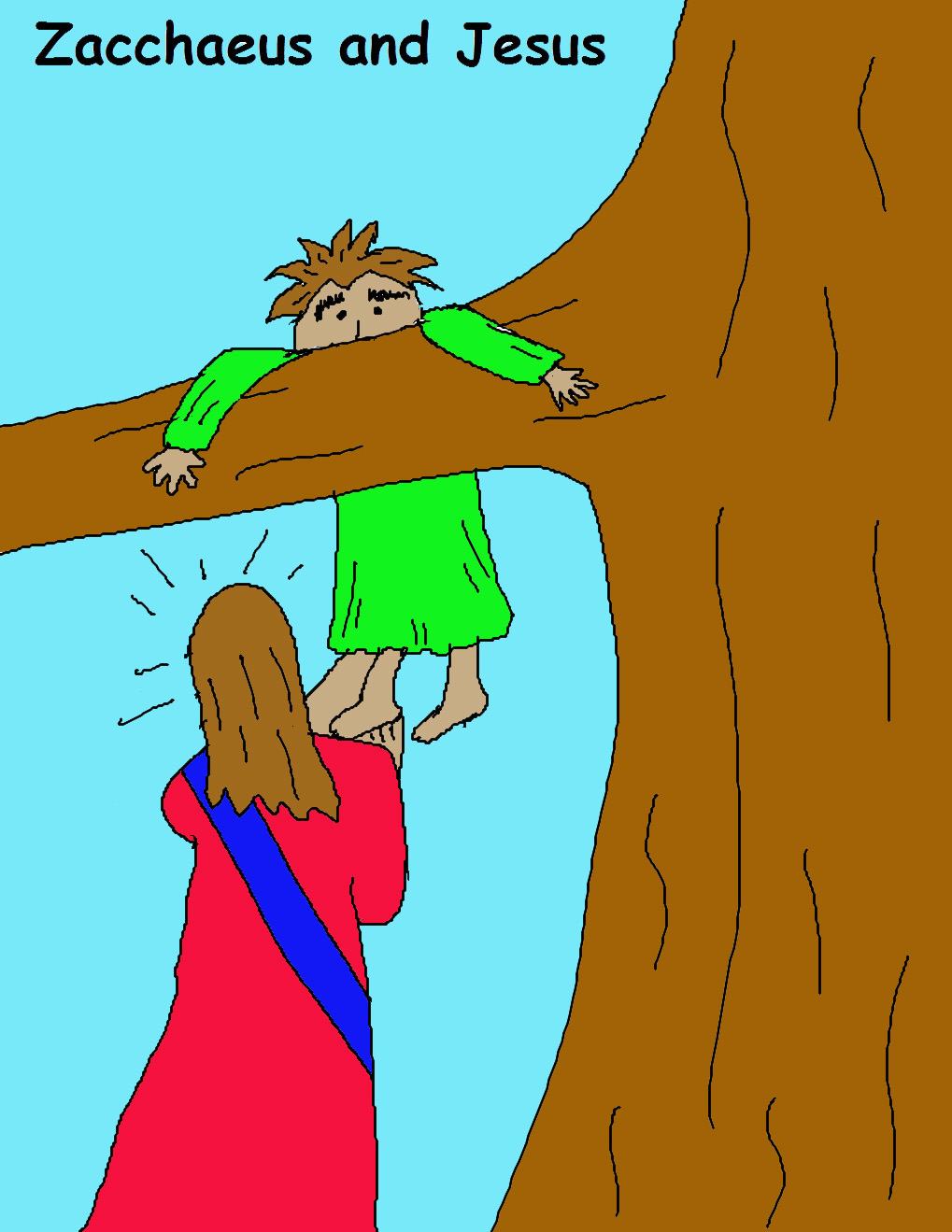 Zacchaeus And Jesus Card Craft
